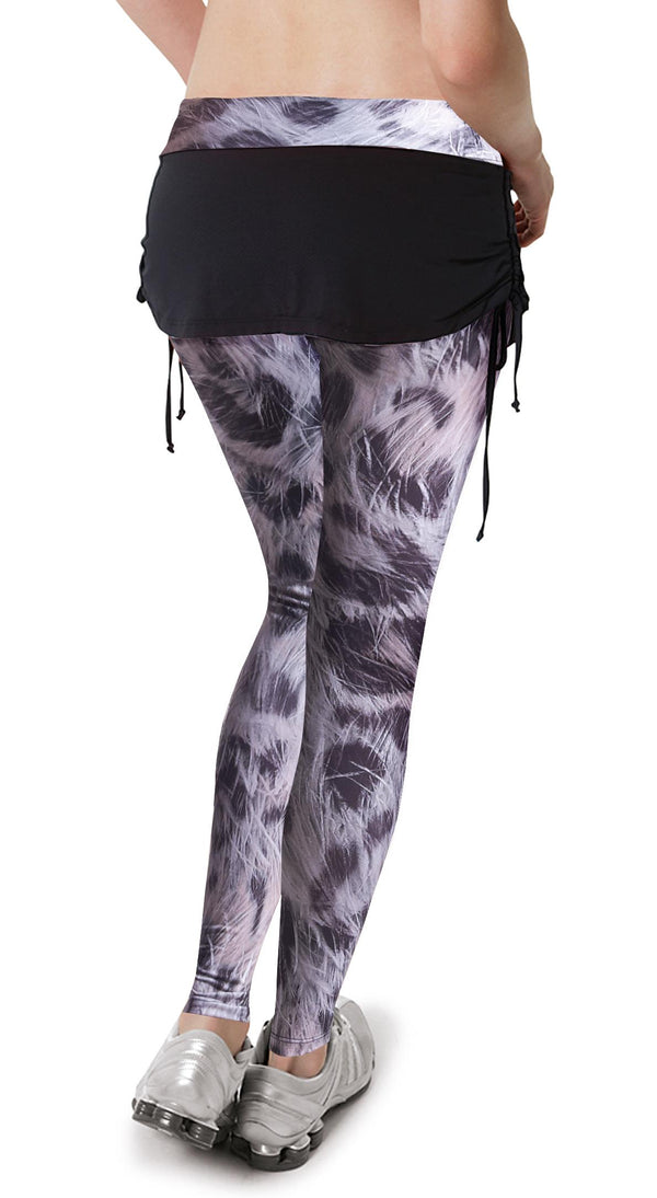 bia brazil activewear wild cat leg with mesh skort