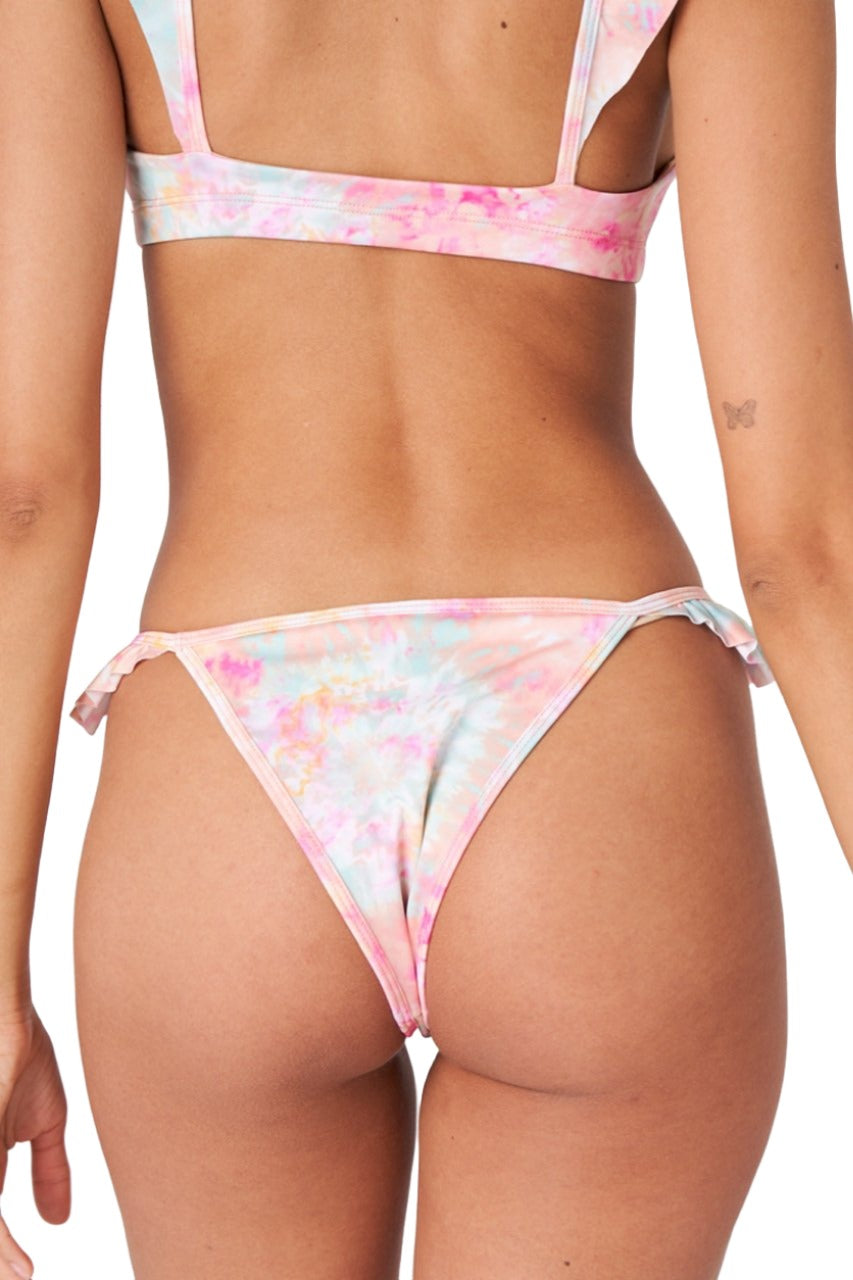 Onzie Yoga Le Femme Swim Bikini Bottom 6003 - Roses All Day - Back View