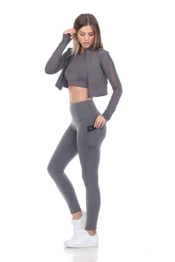 Fitwear Thank You For Pockets Legging 6005 Charcoal