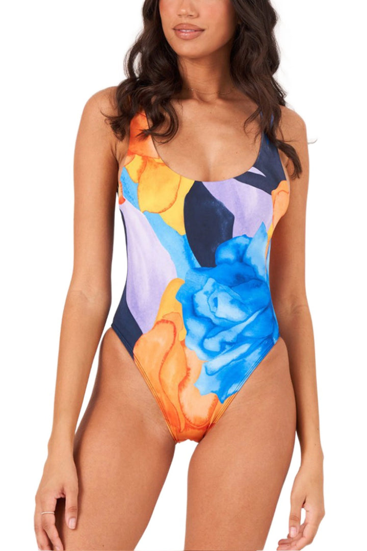 Onzie Flow High Leg One Piece Swimsuit - Tropic Glow