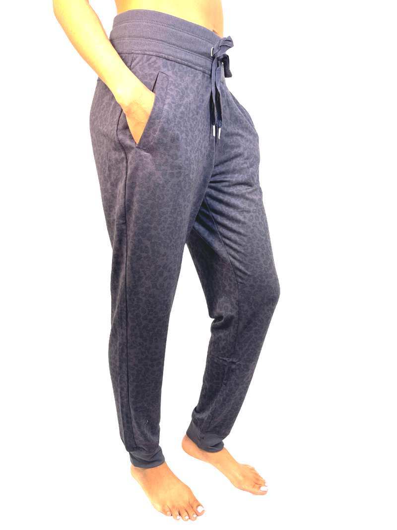 Apana Little Leopard Sweat Pants Fitness Fashions Petrol S