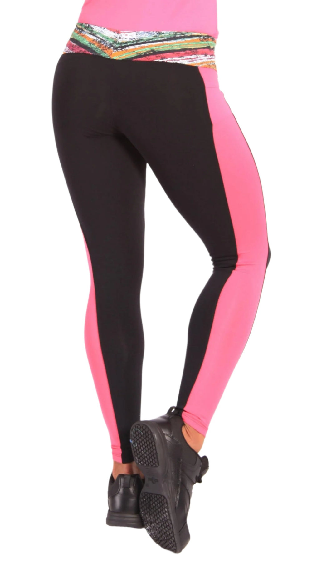 Equilibrium Clothing Fun Fiesta Leggings L736 - Black/Fiesta -  rear view