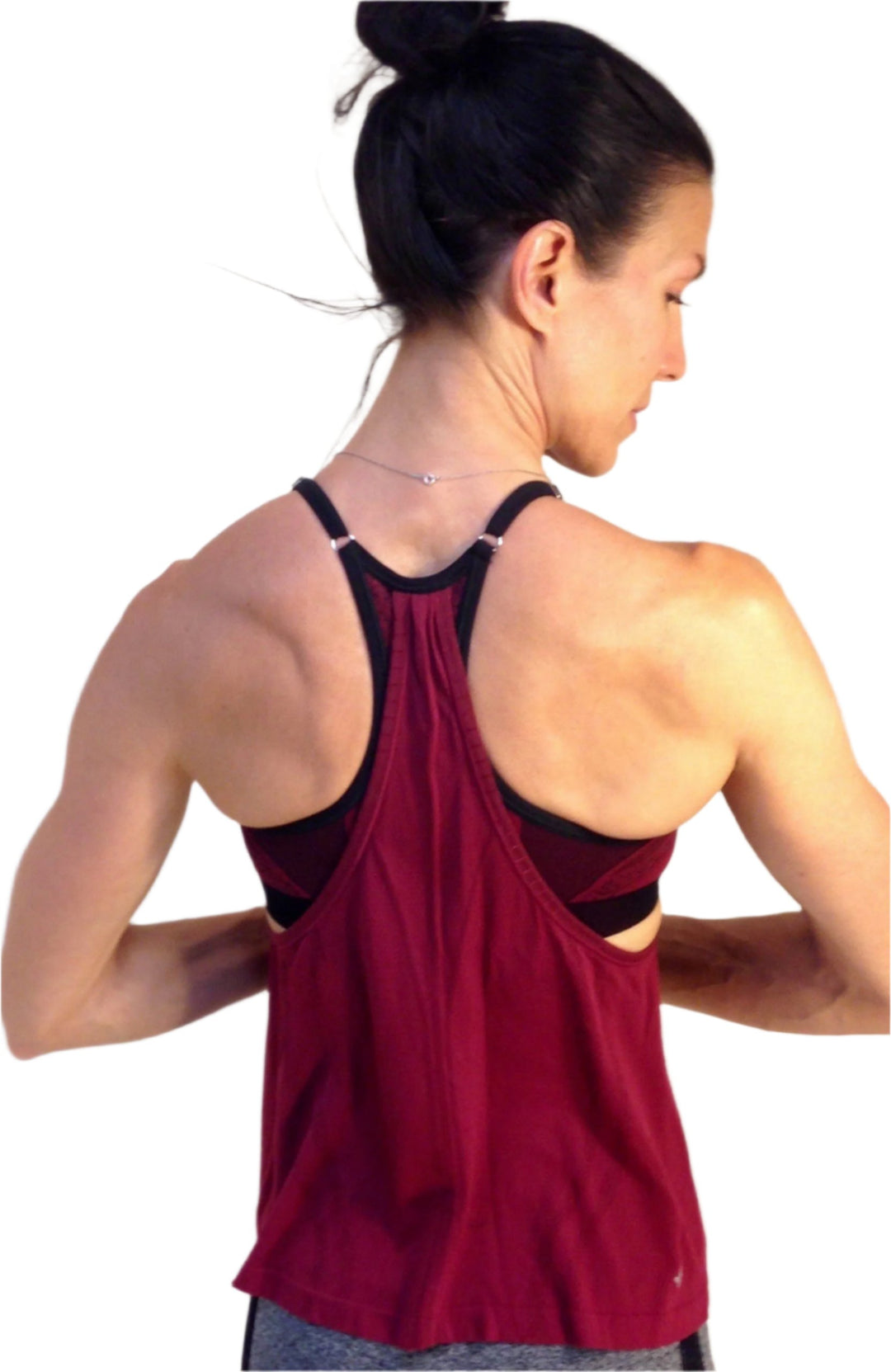 NUX USA Tranquility Cami C654 - Cranberry Solid  - rear view