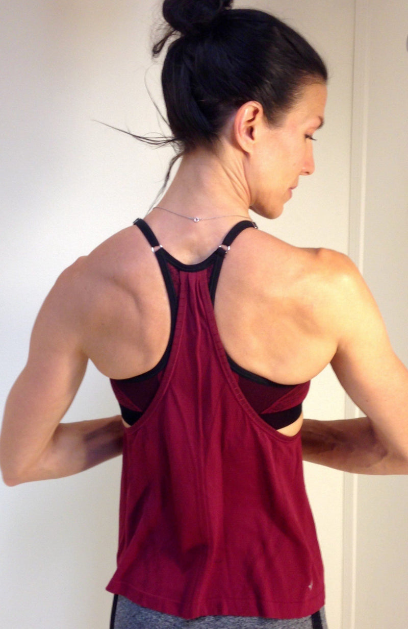 NUX USA Tranquility Cami C654 - Cranberry Solid  - rear view