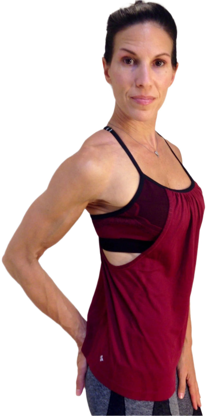 NUX USA Tranquility Cami C654 - Cranberry Solid  - side view