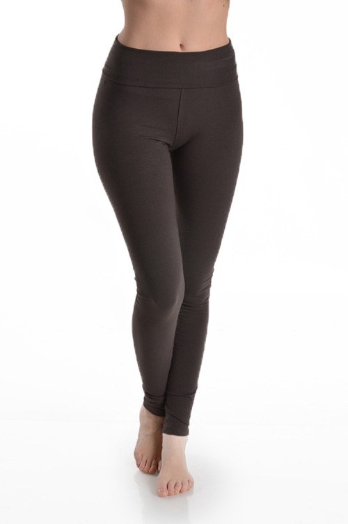 T-Party Roll Down Waist Legging CJ71163 - Brown - front view
