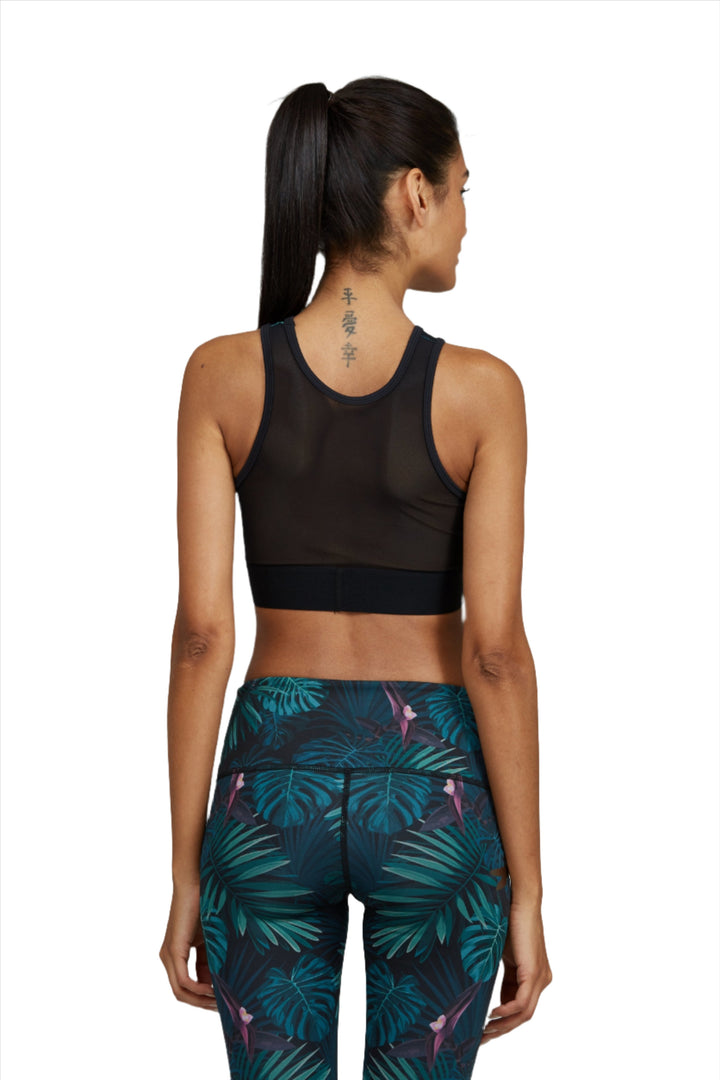 Noli Yoga Aria Bra Lush Print -  Green -  rear view