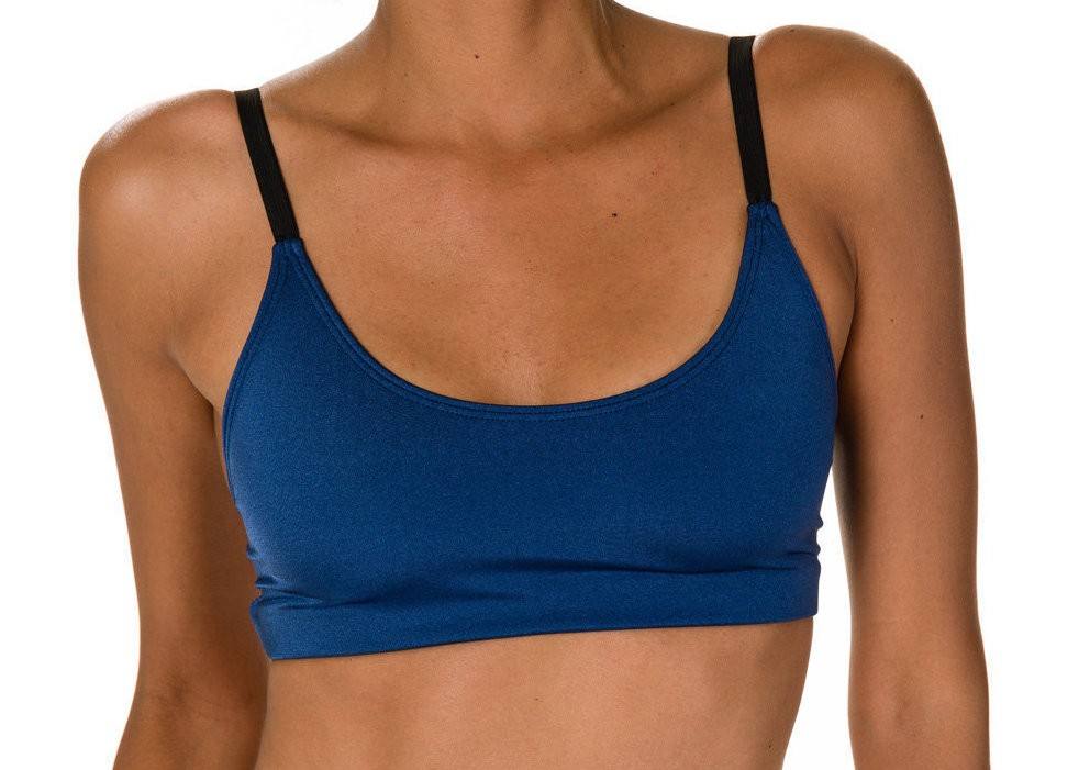 Onzie Hot Yoga Elastic Cage Bra Top 316 - Navy - front view