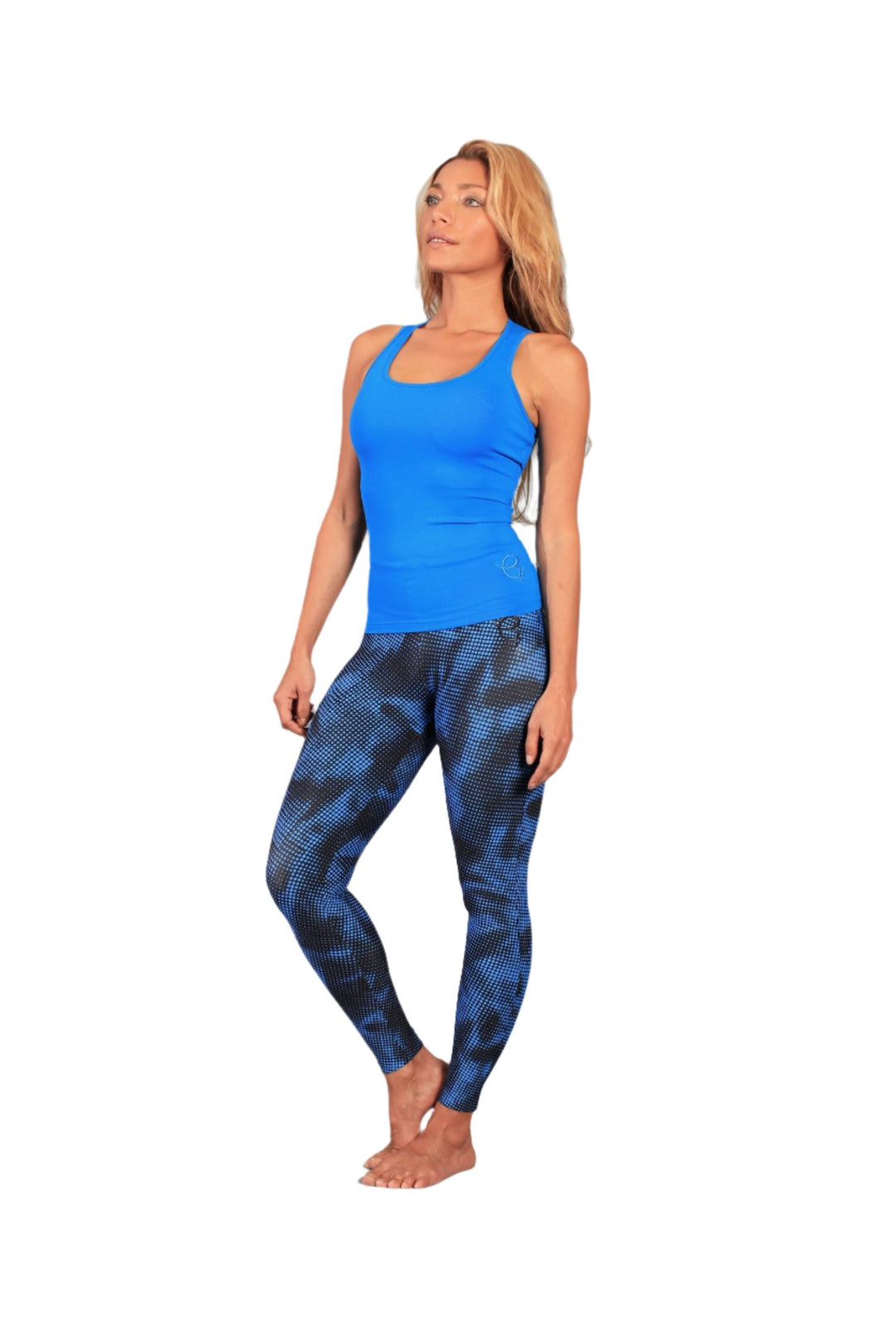 Equilibrium Activewear Corset Style Top LT1042 Royal - front alt view