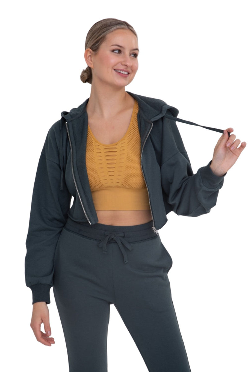 MONO B Overlay Front Tie Crop Top – 9th Street Clothing Co