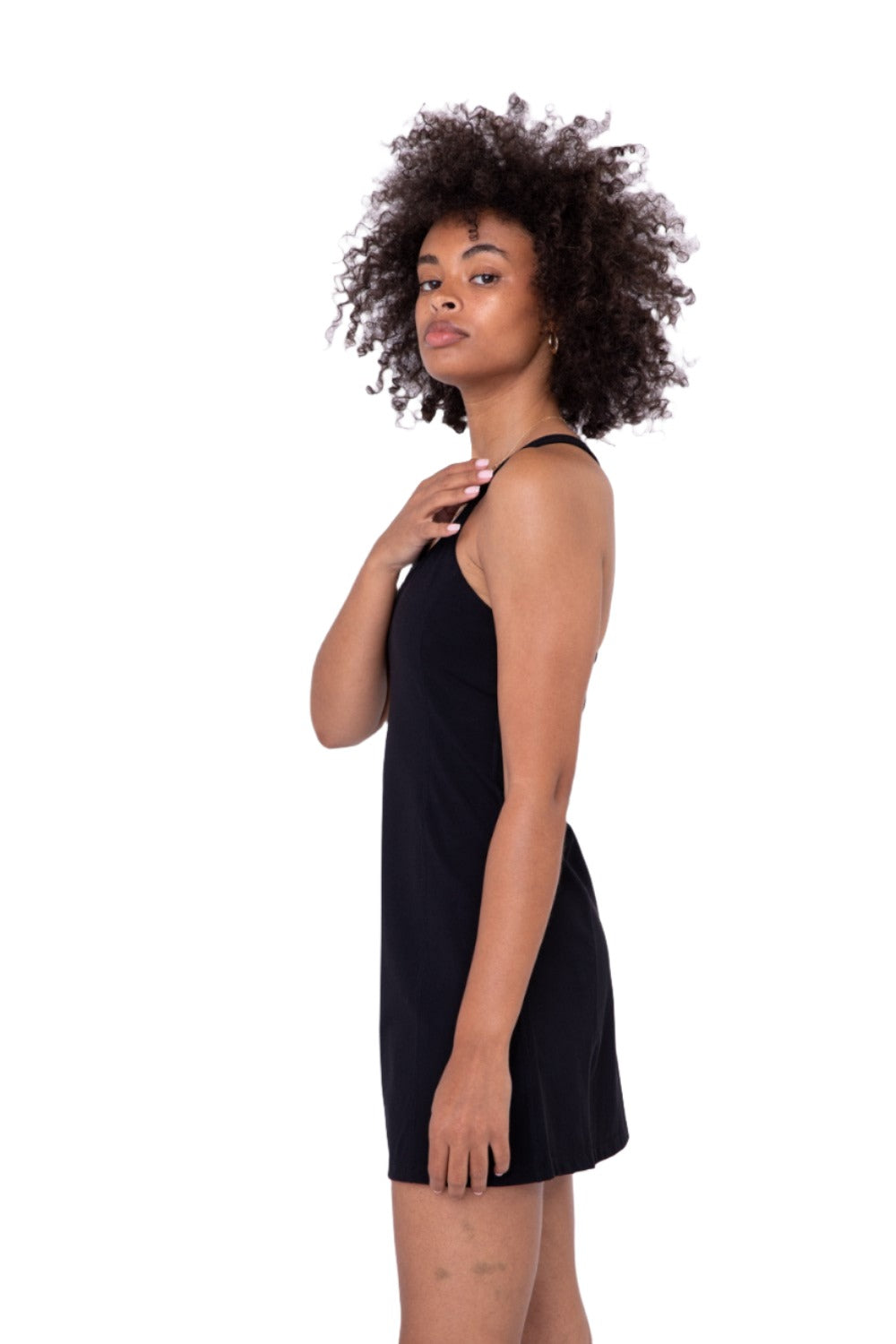 Mono B. Macrame Active Dress AD-B0441 - Black - Side View