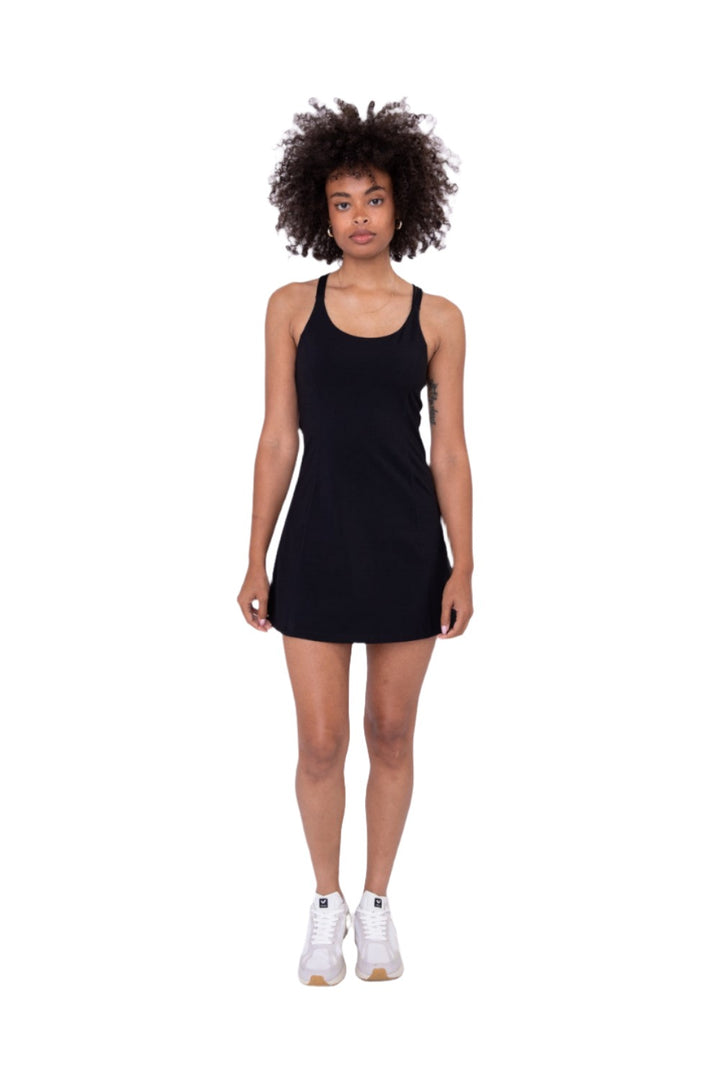 Mono B. Macrame Active Dress AD-B0441 - Black - Front Full View
