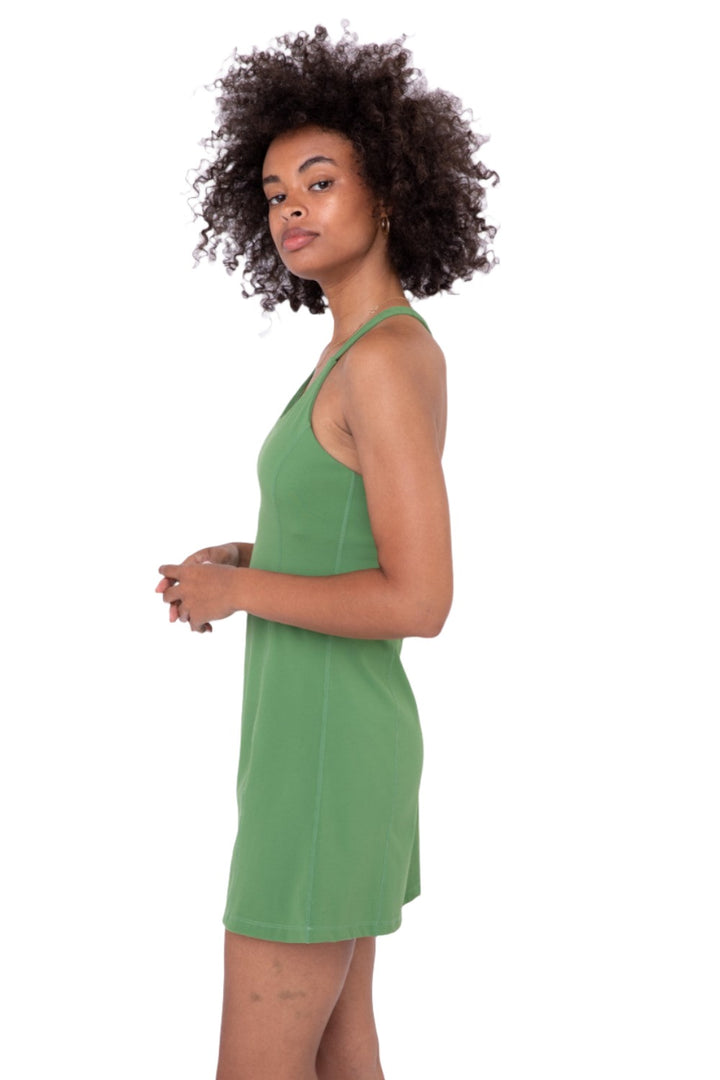 Mono B. Macrame Active Dress AD-B0441 - Green - Side View