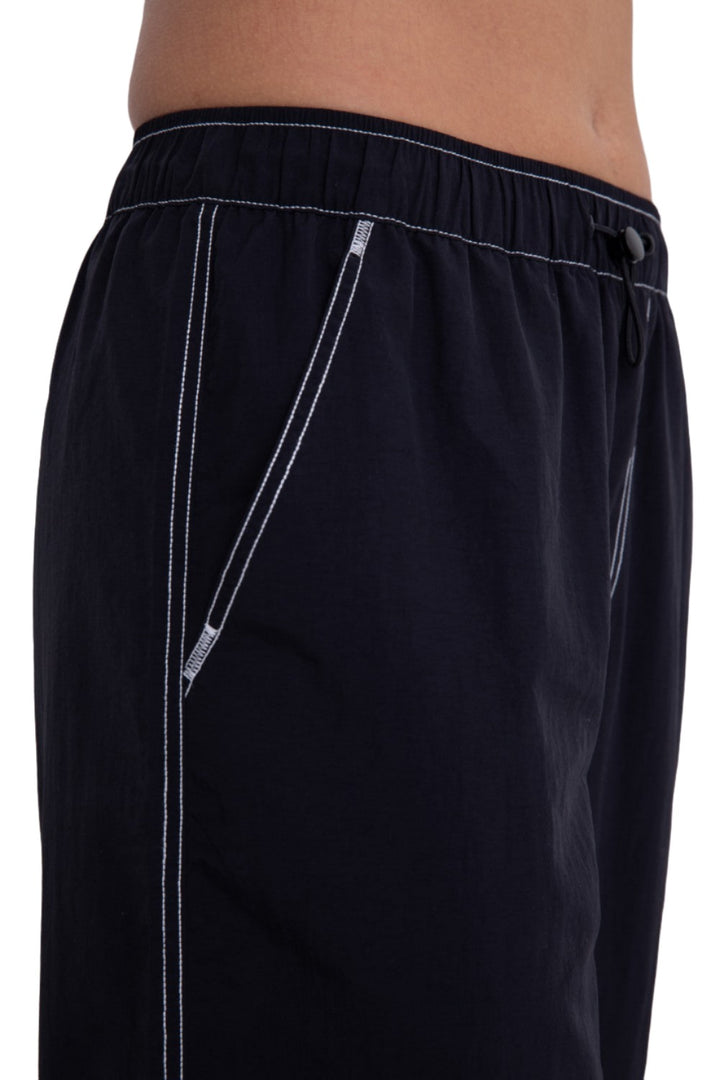 Mono B Oversized Nylon Pants AP7133 - Black - Rear View