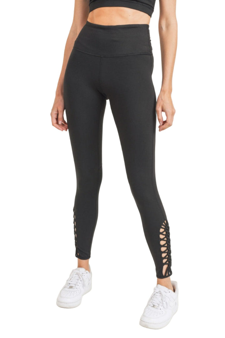 Mono B Dragon Braid Pant APH28004B - Black - Front View