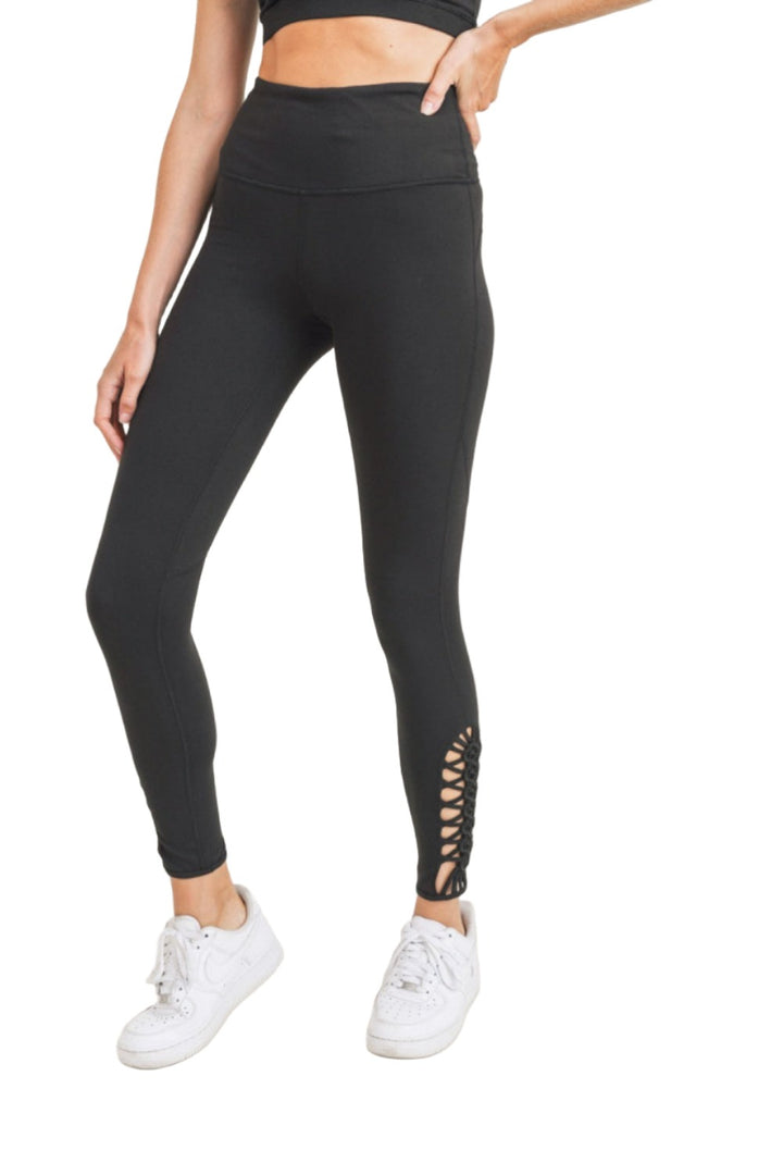 Mono B Dragon Braid Pant APH28004B - Black - Side View