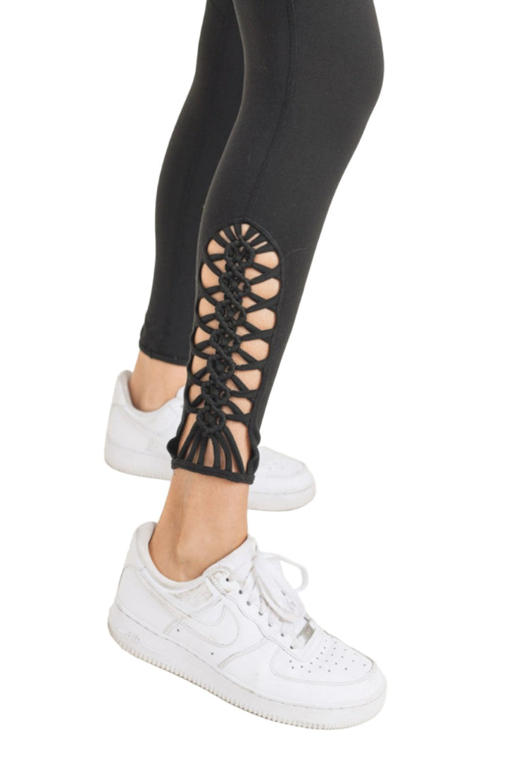 Mono B Dragon Braid Pant APH28004B - Black - Rear View