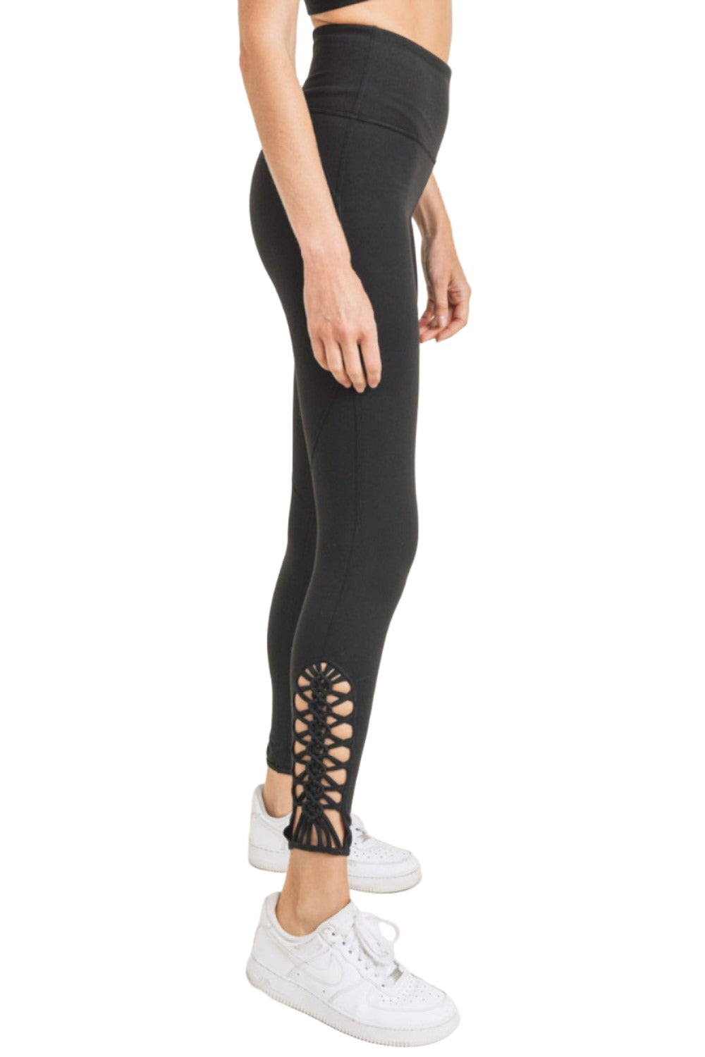 Mono B Dragon Braid Pant APH28004B - Black - Side View