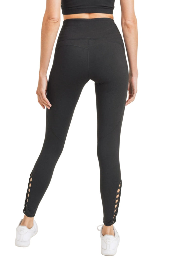 Mono B Dragon Braid Pant APH28004B - Black - Back View