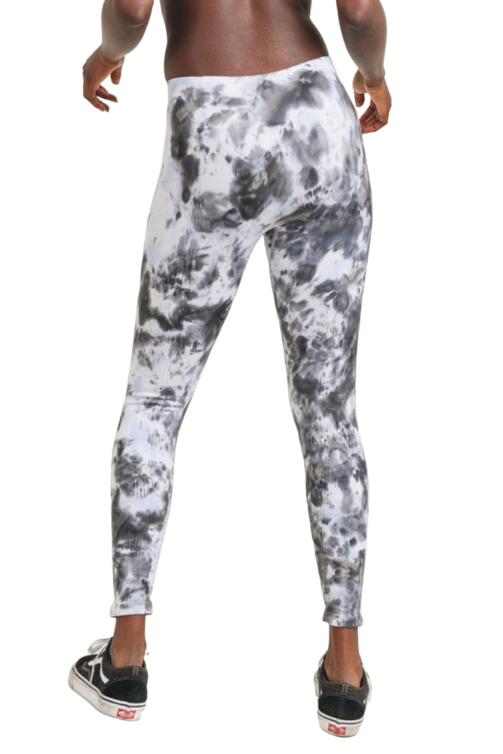 Mono B Crystal Tie Dye Seamless Ribbed Legging APH3083 - rear view