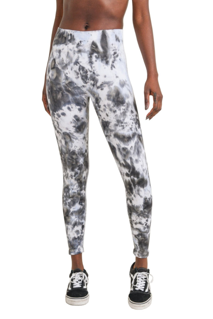 Mono B Crystal Tie Dye Seamless Ribbed Legging APH3083 - front view