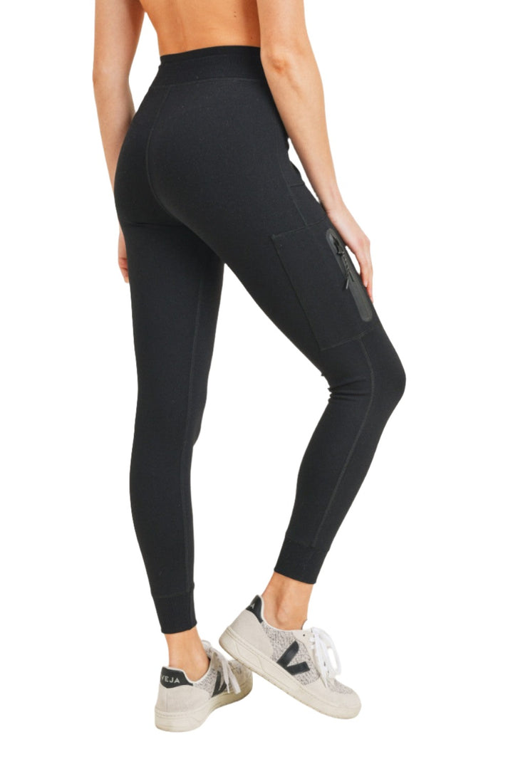 Mono B Utility Leggings APH3153 - Black - rear view