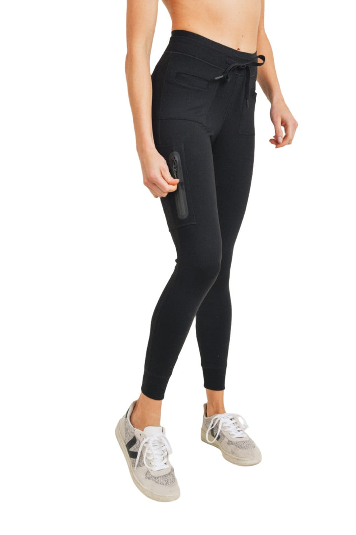 Mono B Utility Leggings APH3153 - Black - side alt view