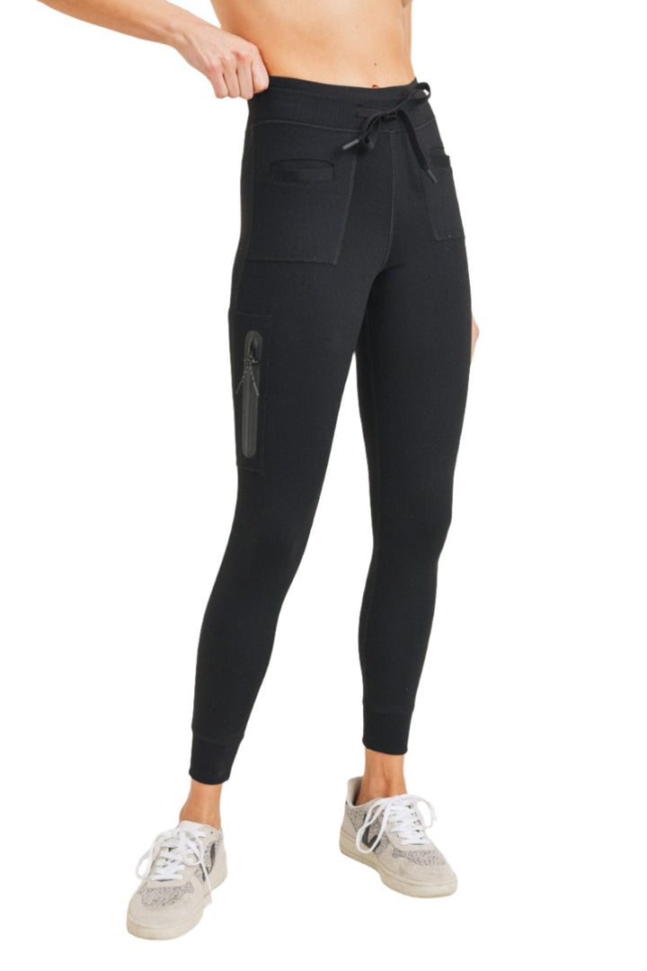Mono B Utility Leggings APH3153 - Black - front alt view
