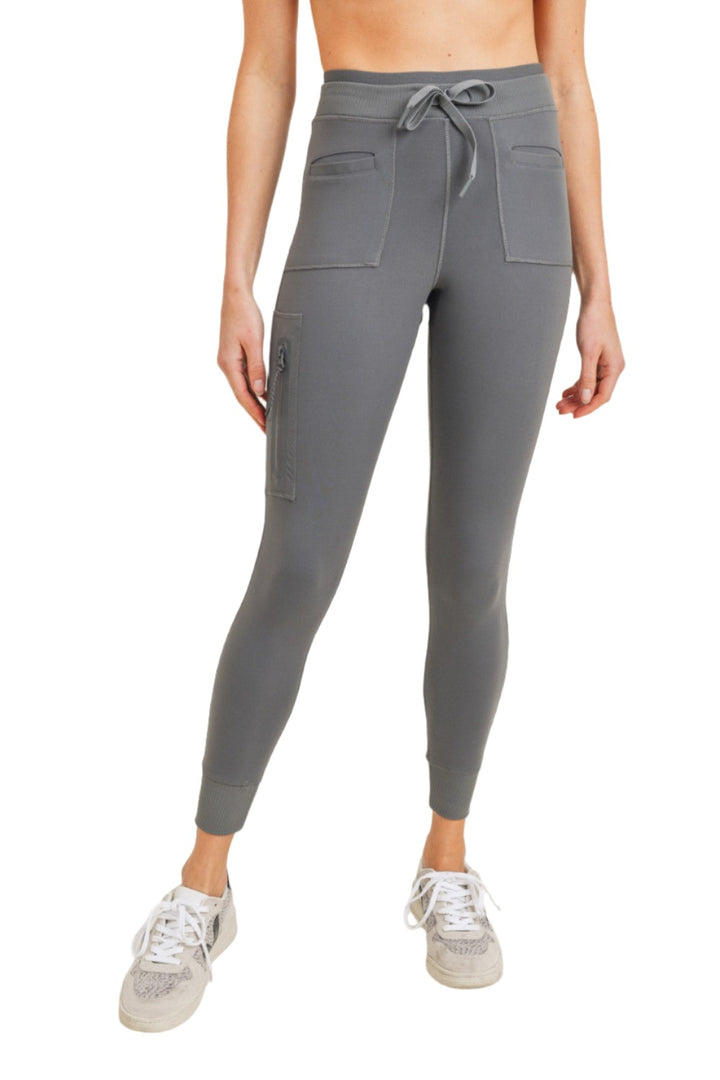 Mono B Utility Leggings APH3153 - Smoked Pearl - front view