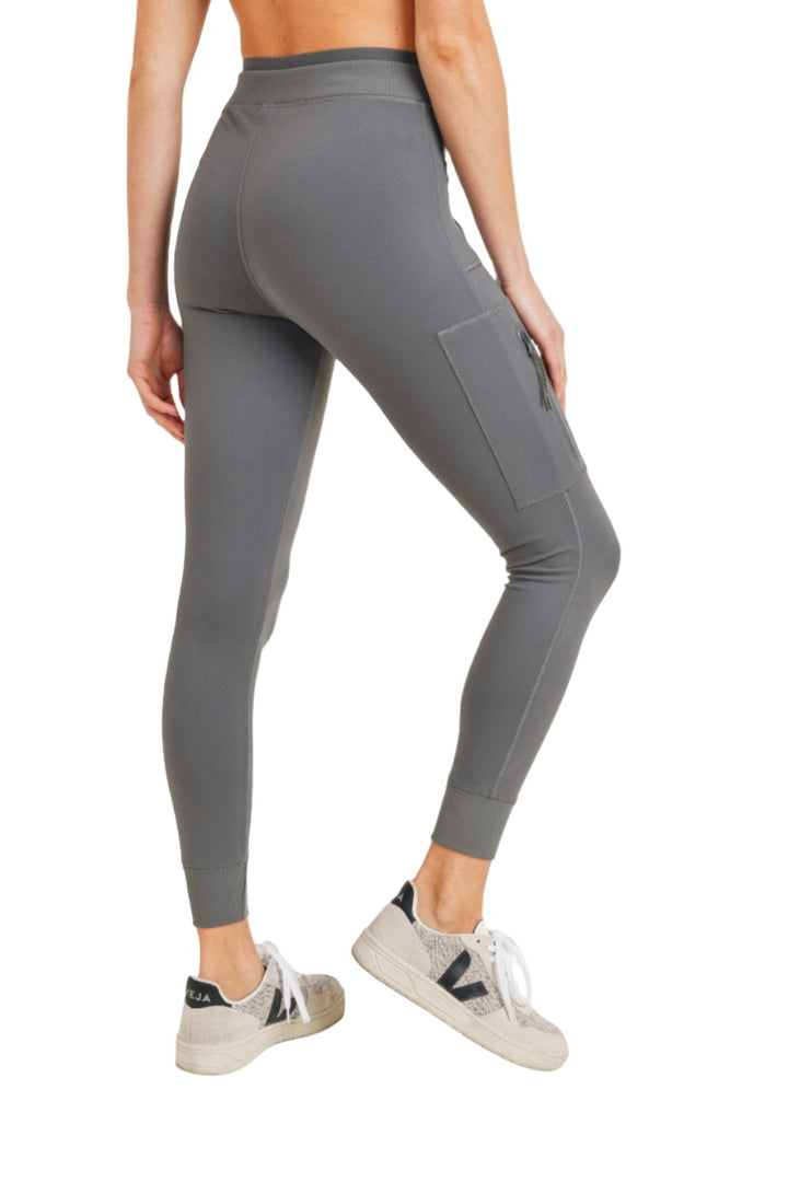 Mono B Utility Leggings APH3153 - Smoked Pearl - rear view
