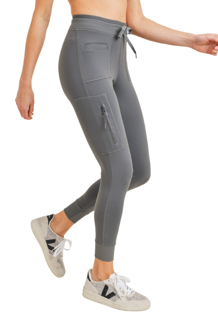Mono B Utility Leggings APH3153 - Smoked Pearl - side view