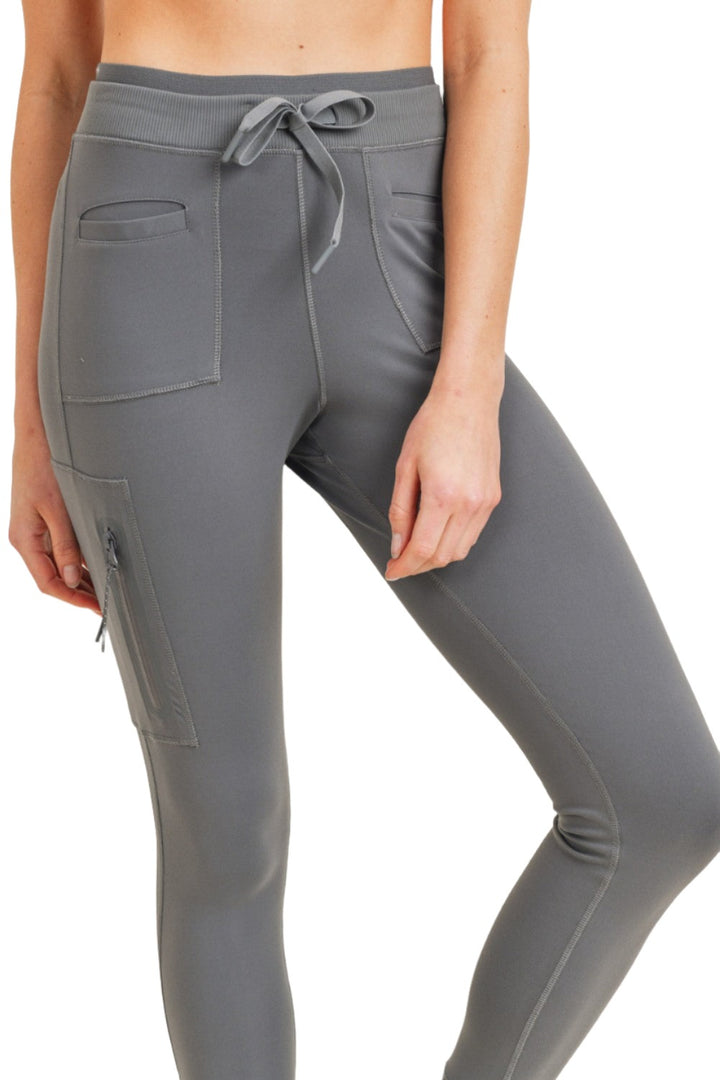 Mono B Utility Leggings APH3153 - Smoked Pearl - front view
