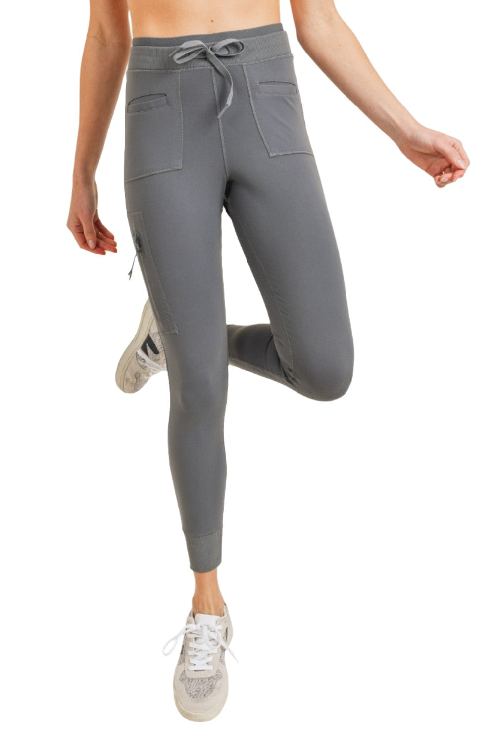 Mono B Utility Leggings APH3153 - Smoked Pearl - front alt view