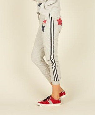 Vintage Havana/Ocean Drive Heather Stripes and Star Jogger B8463 - side view
