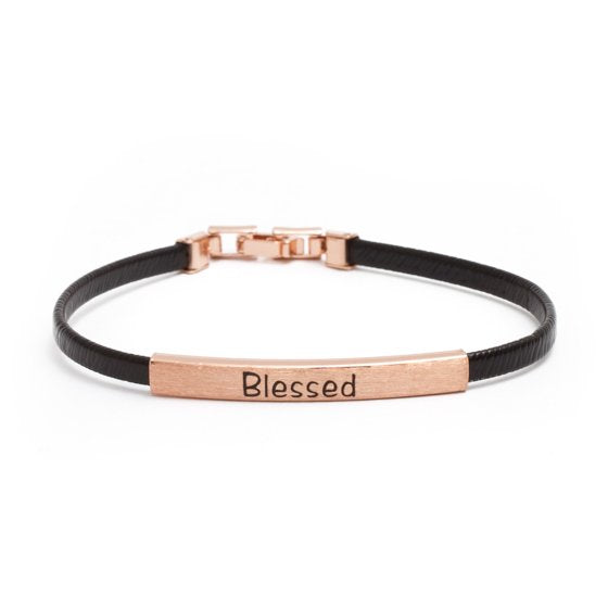 Splendid Iris Vegan Strap Bracelet Blessed B9130 - Gold