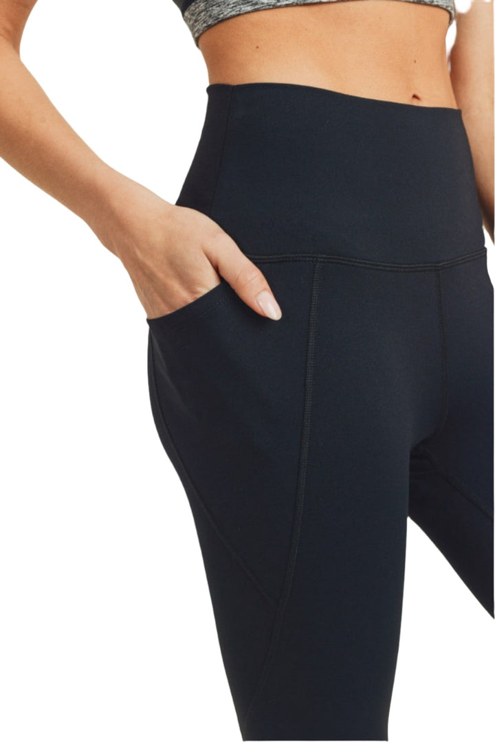 Mono B Essential High Waist Legging BP600 - Black - Rear View