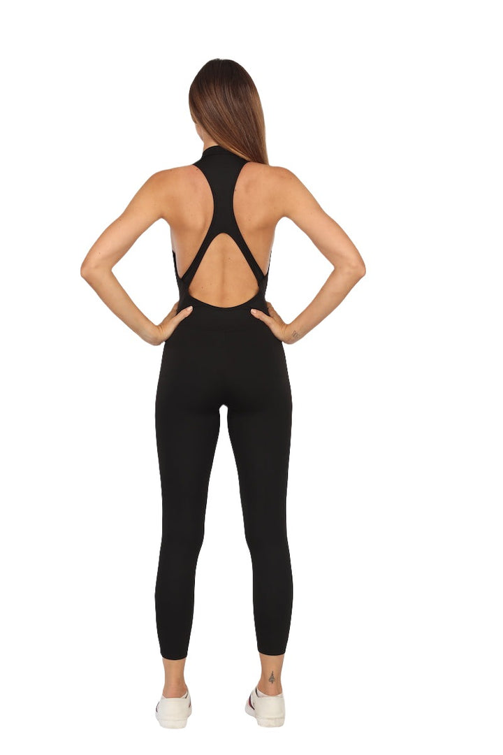 Fitwear Slingshot Jumpsuit - Black - Back Full View