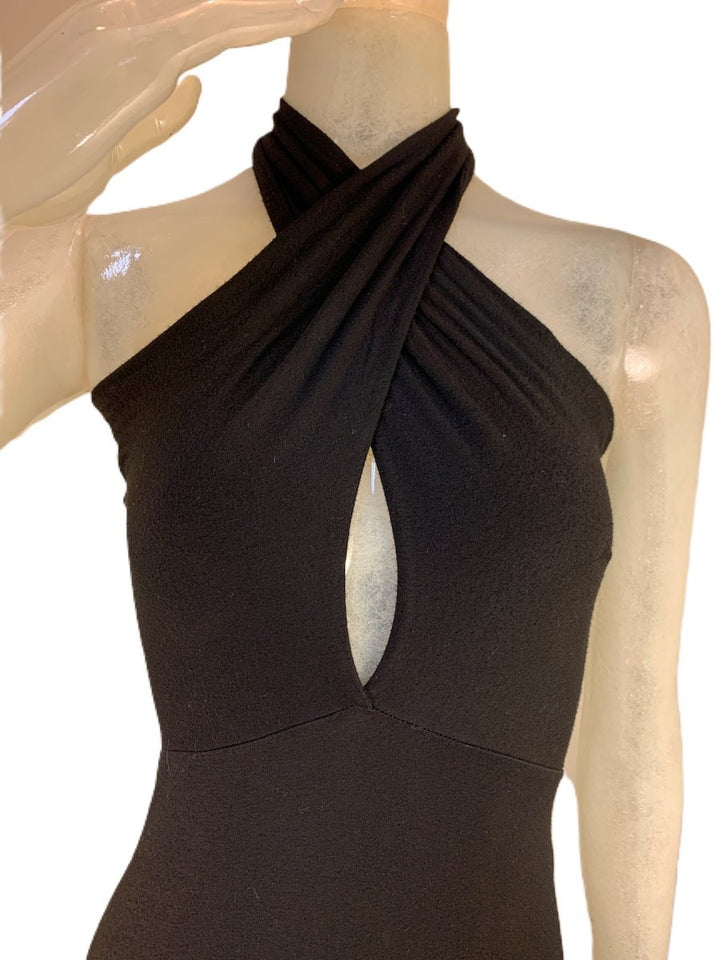 E-Motions Halter Maxi Dress Black