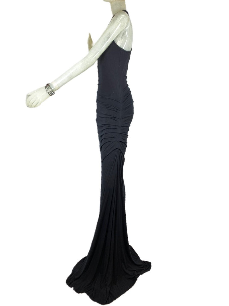 E-Motions Ruched Side Maxi Dress Black - side view
