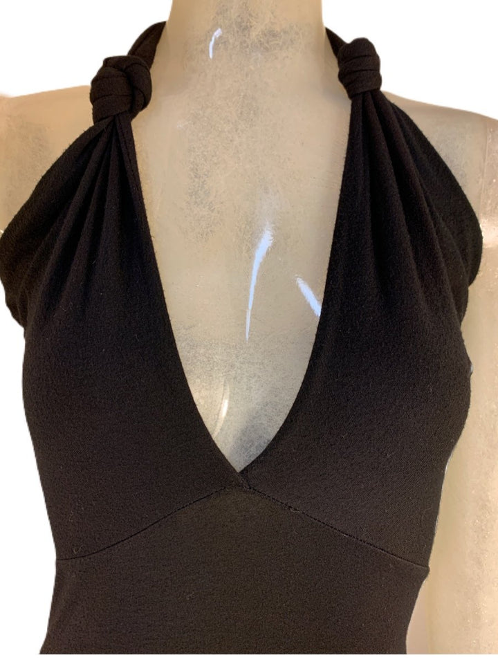 E-Motions Halter Maxi Dress Black