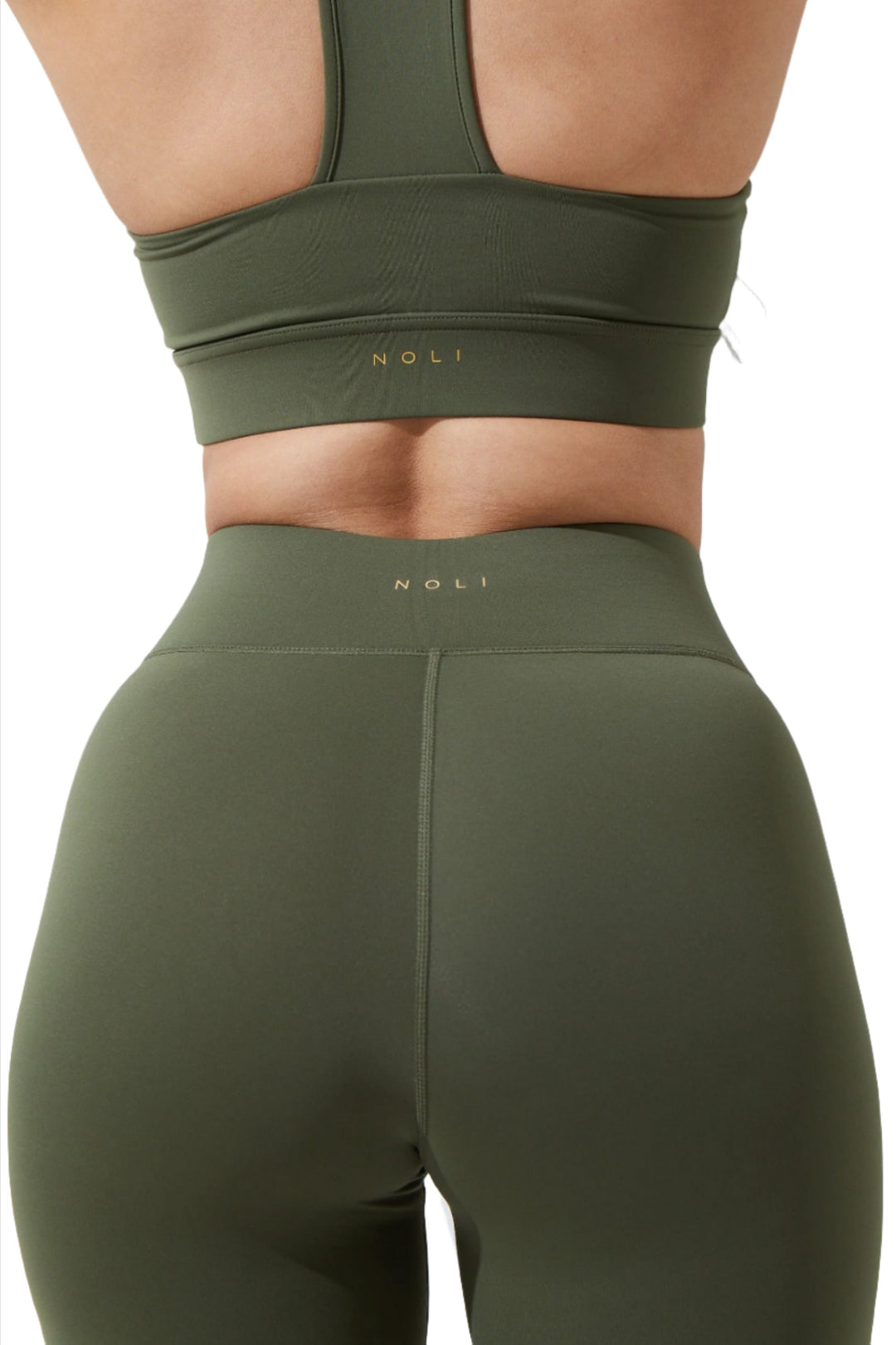 FINAL SALE! Noli Core Bra - Olive - Back View