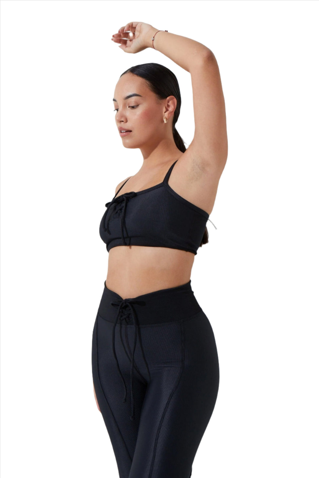 FINAL SALE! Noli Courtside Bra - Black - Front Side View