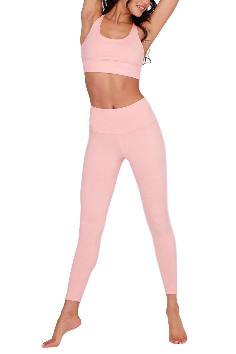 Onzie Flow Eco Luxe Bra 3840 and Plus -  Peach Quartz - Front Full View