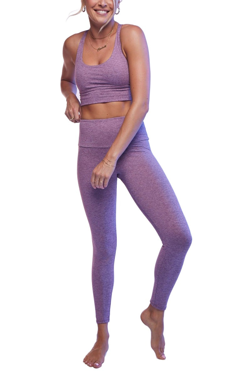 Onzie Eco Luxe Legging 2286 and Plus - Dusty Lilac - Full View