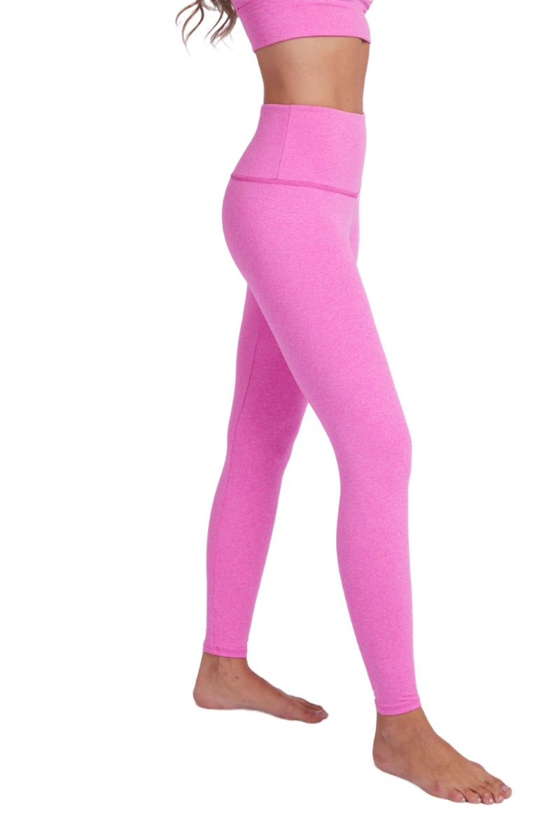 Onzie Eco Luxe Legging 2286 and Plus - Positively Pink - Side View