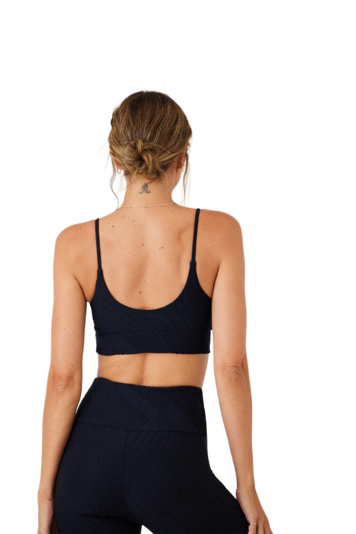 Onzie Flow Bra 3821 - Black Selenite - Back View