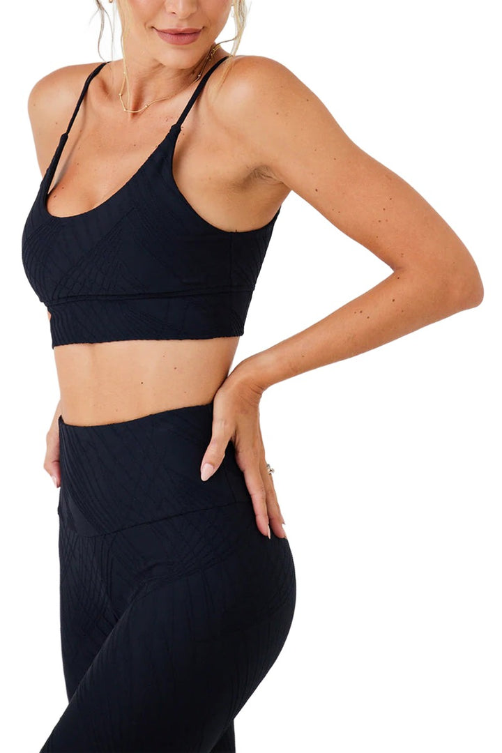 Onzie Flow Bra 3821 - Black Selenite - Side View