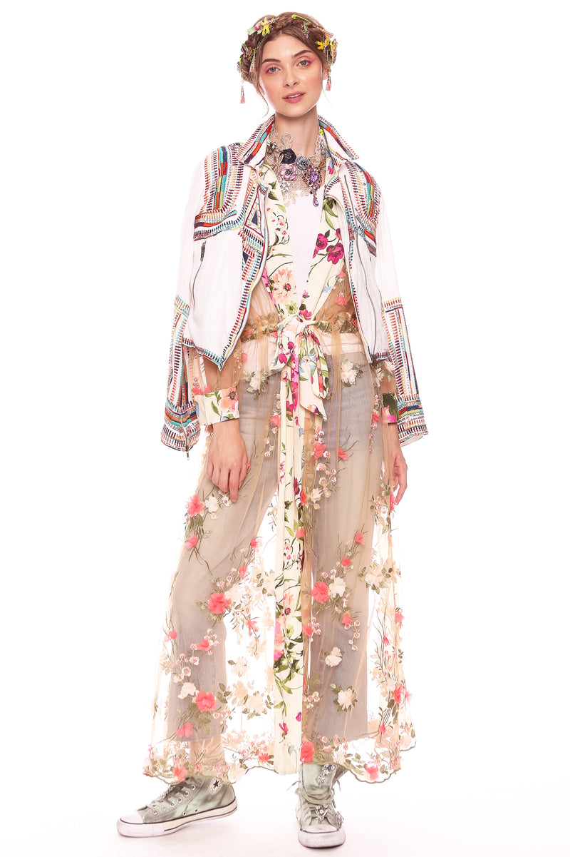 Aratta Silent Journey Floral Fantasy Kimono