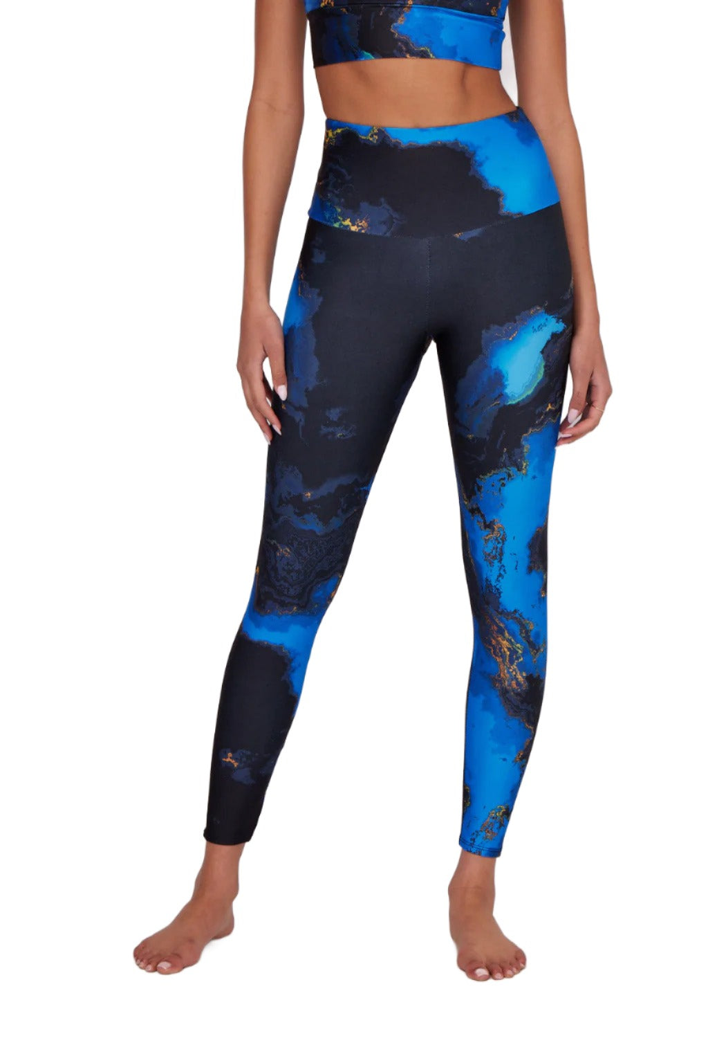 Onzie Flow Highrise Basic Midi 2029 and Plus - Lapis - Front View