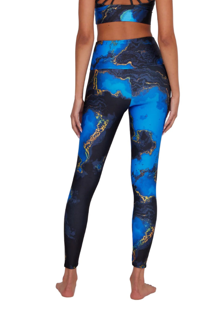 Onzie Flow Highrise Basic Midi 2029 and Plus - Lapis - Back View